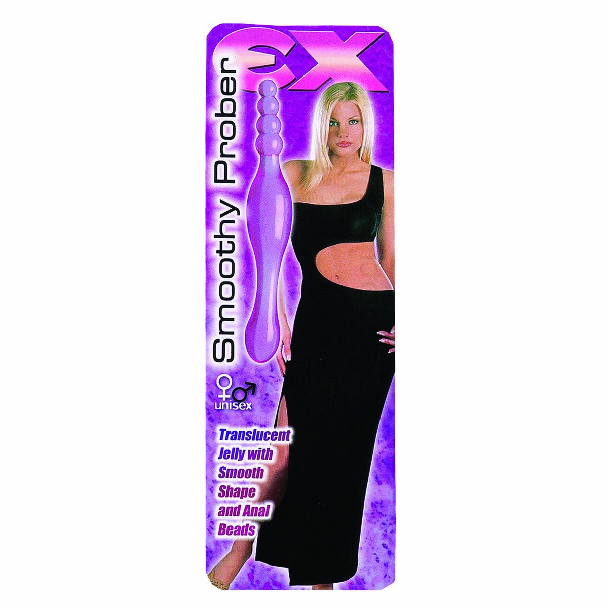 Zwarte Dildo Seven Creations SMOOTHY PROBER Paars